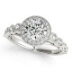 Engagement Ring, 0.36 Ctw. Diamond Side Stones