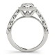 Engagement Ring, 0.36 Ctw. Diamond Side Stones