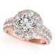 Engagement Ring, 0.89 Ctw. Diamond Side Stones