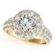 Engagement Ring, 0.89 Ctw. Diamond Side Stones