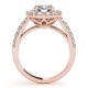 Engagement Ring, 0.89 Ctw. Diamond Side Stones