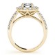 Engagement Ring, 0.89 Ctw. Diamond Side Stones