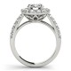 Engagement Ring, 0.89 Ctw. Diamond Side Stones