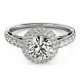 Engagement Ring, 0.57 Ctw. Diamond Side Stones