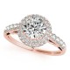 Engagement Ring, 0.57 Ctw. Diamond Side Stones