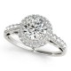 Engagement Ring, 0.57 Ctw. Diamond Side Stones