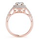 Engagement Ring, 0.57 Ctw. Diamond Side Stones