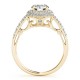 Engagement Ring, 0.57 Ctw. Diamond Side Stones