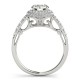 Engagement Ring, 0.57 Ctw. Diamond Side Stones