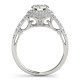 Engagement Ring, 0.57 Ctw. Diamond Side Stones