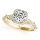 Engagement Ring, 0.31 Ctw. Diamond Side Stones