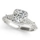 Engagement Ring, 0.31 Ctw. Diamond Side Stones