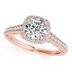 Engagement Ring, 0.35 Ctw. Diamond Side Stones