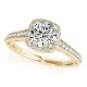 Engagement Ring, 0.35 Ctw. Diamond Side Stones