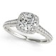 Engagement Ring, 0.35 Ctw. Diamond Side Stones