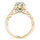Engagement Ring, 0.35 Ctw. Diamond Side Stones