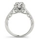 Engagement Ring, 0.35 Ctw. Diamond Side Stones