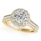 Engagement Ring, 0.58 Ctw. Diamond Side Stones