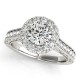 Engagement Ring, 0.58 Ctw. Diamond Side Stones