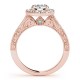 Engagement Ring, 0.58 Ctw. Diamond Side Stones