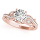 Engagement Ring, 0.20 Ctw. Diamond Side Stones