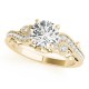 Engagement Ring, 0.20 Ctw. Diamond Side Stones