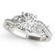 Engagement Ring, 0.20 Ctw. Diamond Side Stones