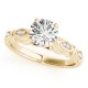 Engagement Ring, 0.06 Ctw. Diamond Side Stones