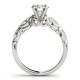 Engagement Ring, 0.06 Ctw. Diamond Side Stones