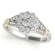 Engagement Ring, 0.54 Ctw. Diamond Side Stones