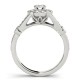 Engagement Ring, 0.54 Ctw. Diamond Side Stones