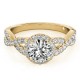 Engagement Ring, 0.47 Ctw. Diamond Side Stones