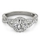 Engagement Ring, 0.47 Ctw. Diamond Side Stones