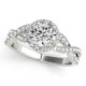 Engagement Ring, 0.47 Ctw. Diamond Side Stones