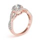 Engagement Ring, 0.47 Ctw. Diamond Side Stones