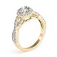 Engagement Ring, 0.47 Ctw. Diamond Side Stones