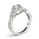 Engagement Ring, 0.47 Ctw. Diamond Side Stones