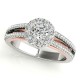 Engagement Ring, 0.44 Ctw. Diamond Side Stones