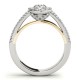 Engagement Ring, 0.44 Ctw. Diamond Side Stones