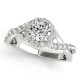 Engagement Ring, 0.30 Ctw. Diamond Side Stones