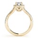 Engagement Ring, 0.30 Ctw. Diamond Side Stones