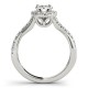 Engagement Ring, 0.30 Ctw. Diamond Side Stones