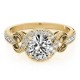 Engagement Ring, 0.26 Ctw. Diamond Side Stones