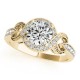 Engagement Ring, 0.26 Ctw. Diamond Side Stones