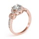 Engagement Ring, 0.26 Ctw. Diamond Side Stones