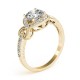 Engagement Ring, 0.26 Ctw. Diamond Side Stones