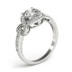 Engagement Ring, 0.26 Ctw. Diamond Side Stones