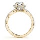 Engagement Ring, 0.61 Ctw. Diamond Side Stones