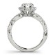 Engagement Ring, 0.61 Ctw. Diamond Side Stones