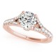 Engagement Ring, 0.42 Ctw. Diamond Side Stones